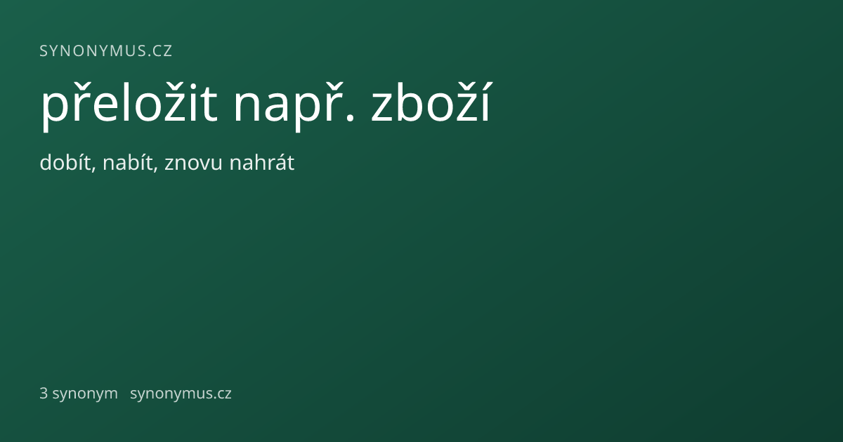 Náhled odkazu: přeložit např. zboží