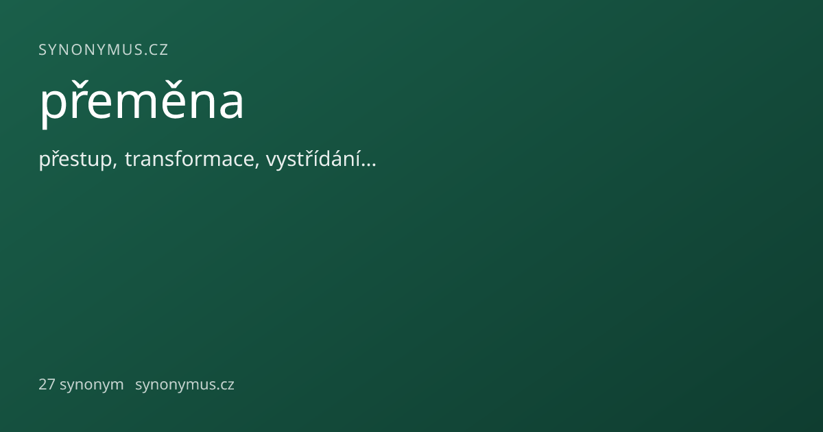 Náhled odkazu: přeměna