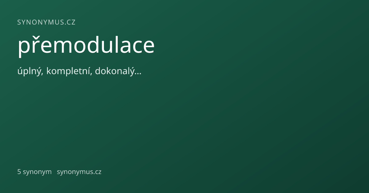 Náhled odkazu: přemodulace