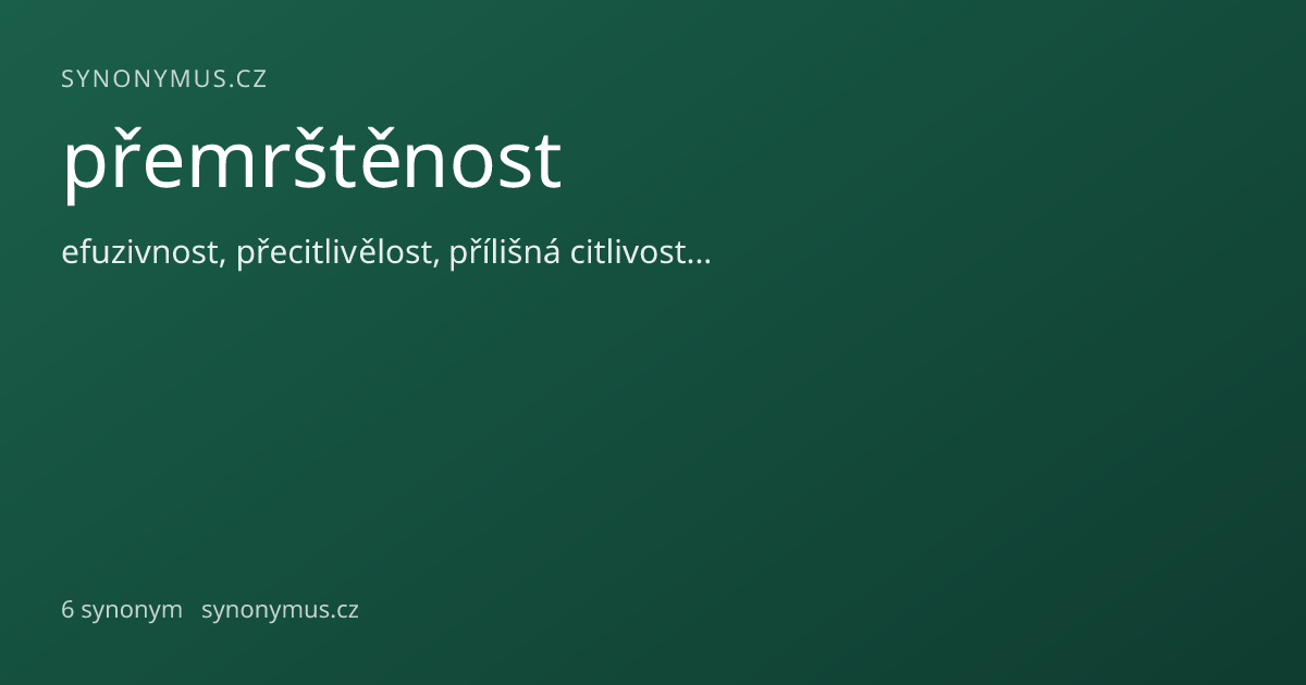 Náhled odkazu: přemrštěnost