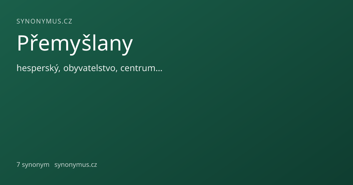 Náhled odkazu: Přemyšlany