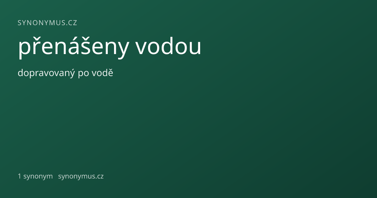 Náhled odkazu: přenášeny vodou