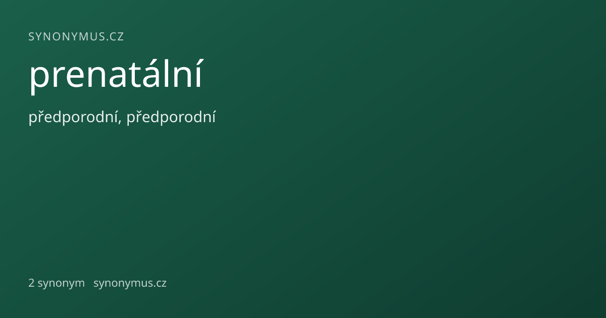 Náhled odkazu: prenatální
