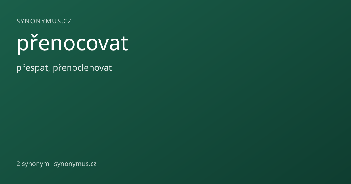 Náhled odkazu: přenocovat