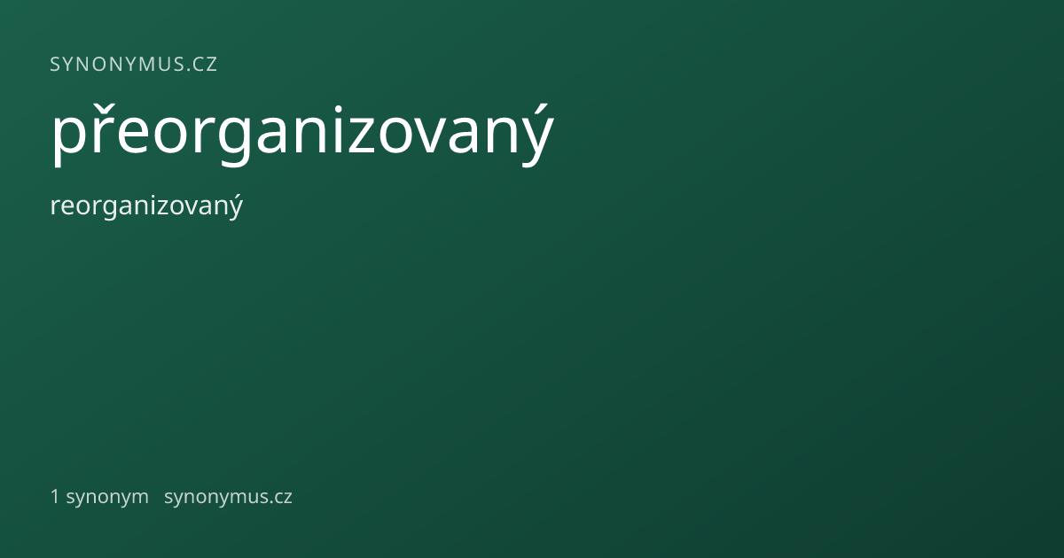 Náhled odkazu: přeorganizovaný