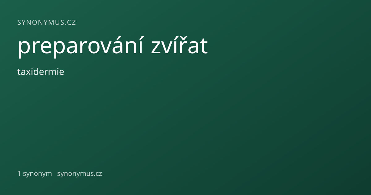 Náhled odkazu: preparování zvířat