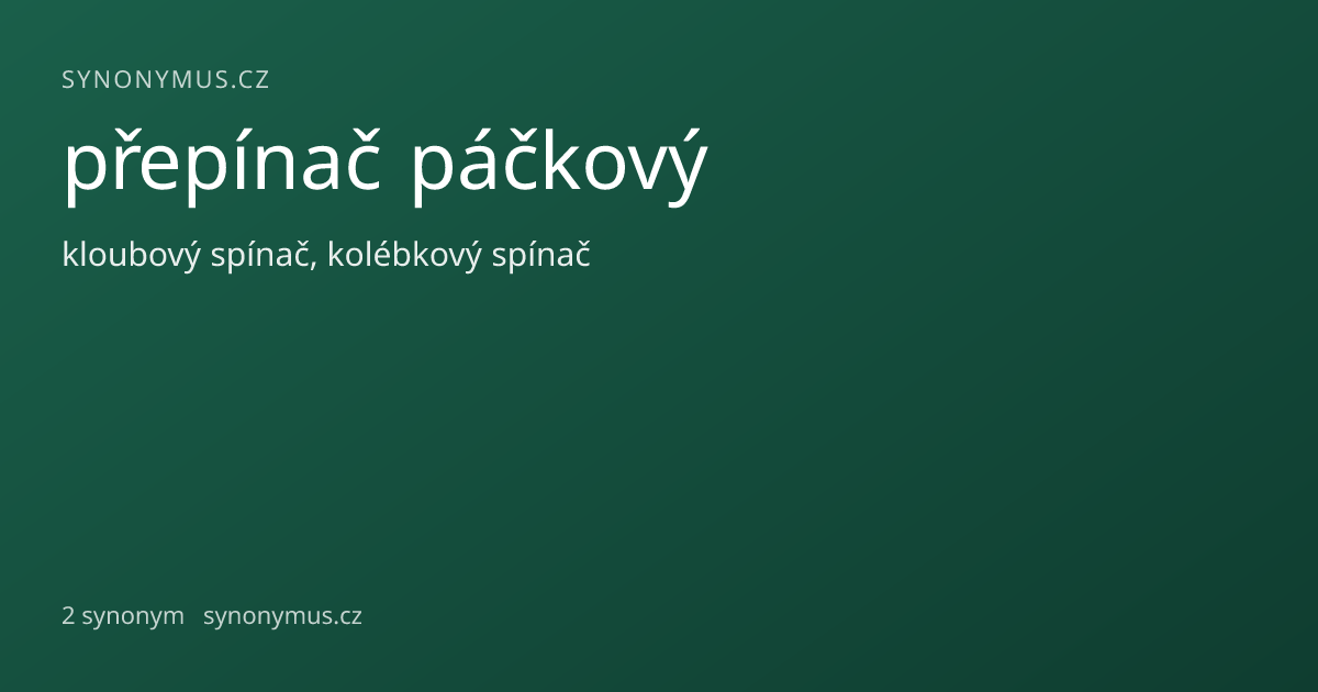Náhled odkazu: přepínač páčkový