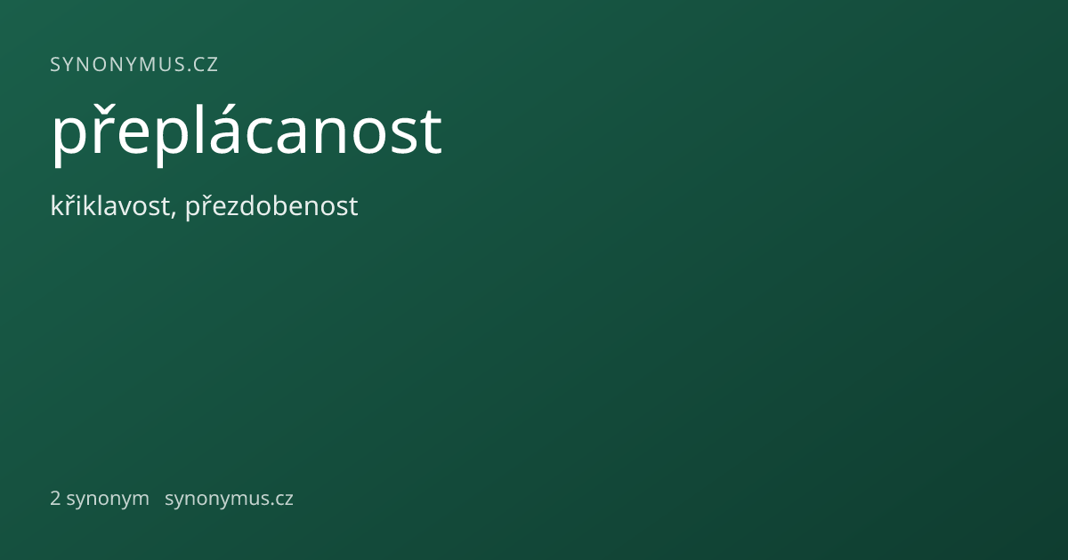 Náhled odkazu: přeplácanost