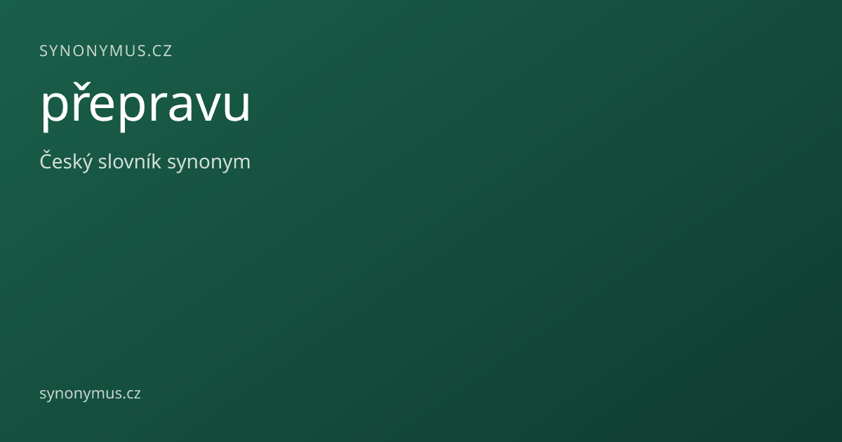 Náhled odkazu: přepravu