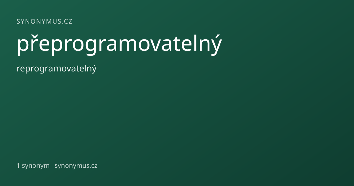 Náhled odkazu: přeprogramovatelný