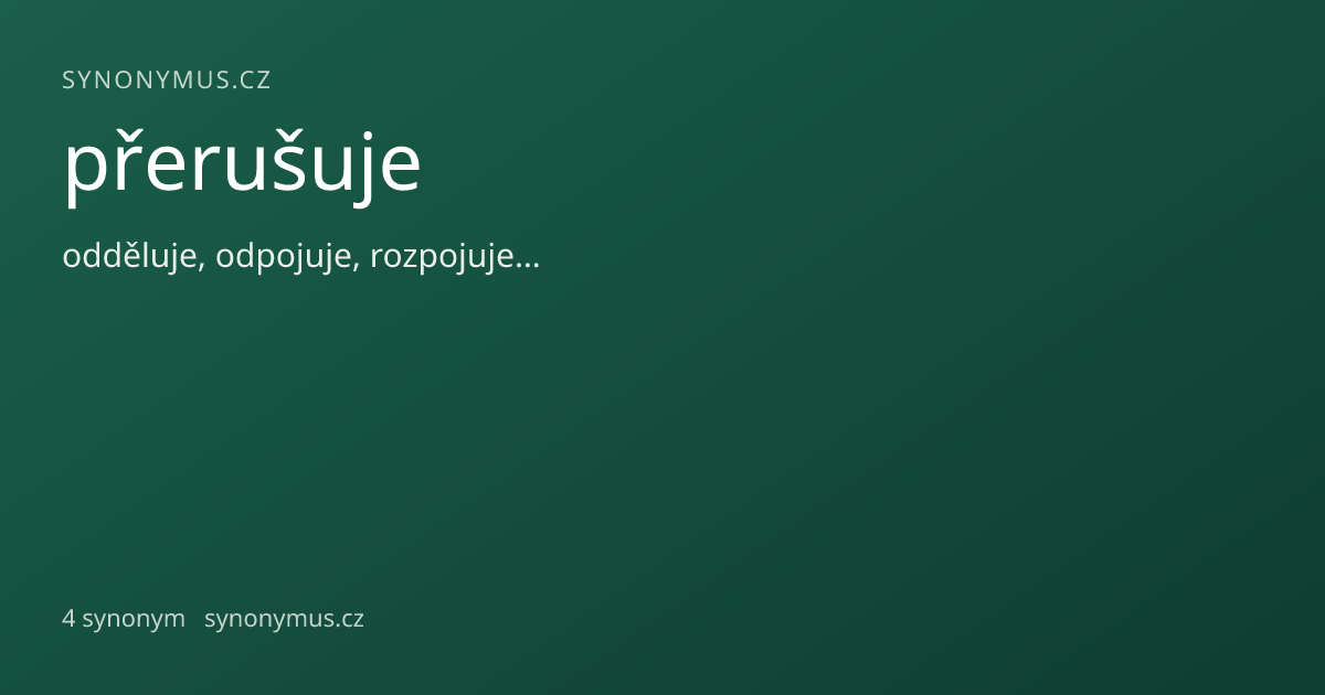 Náhled odkazu: přerušuje