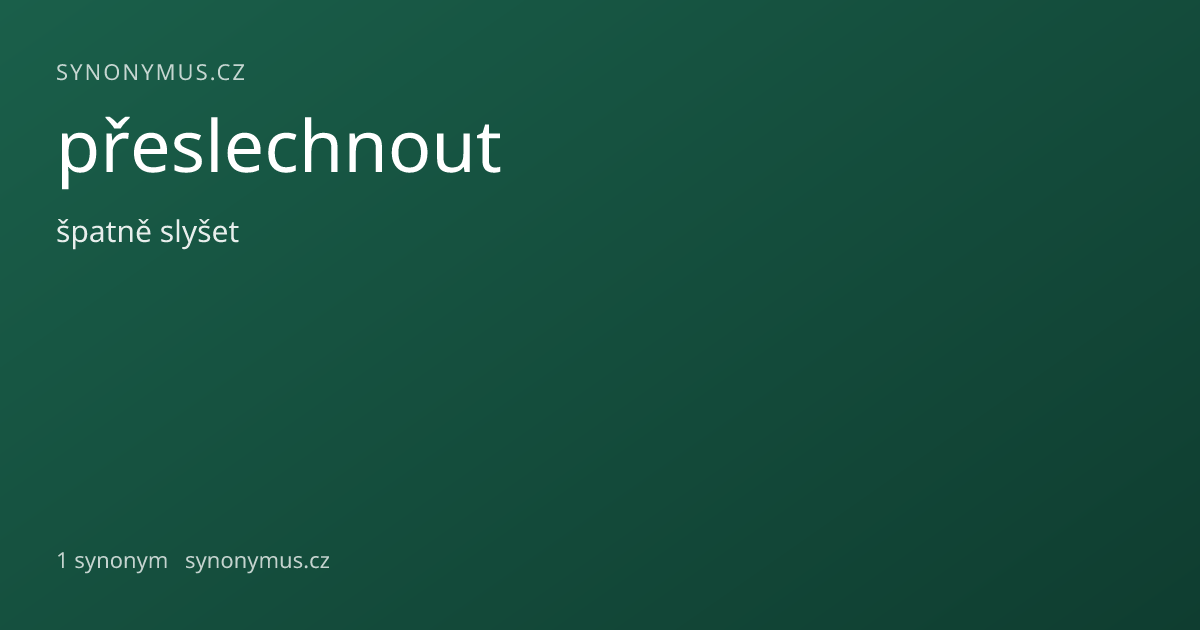 Náhled odkazu: přeslechnout
