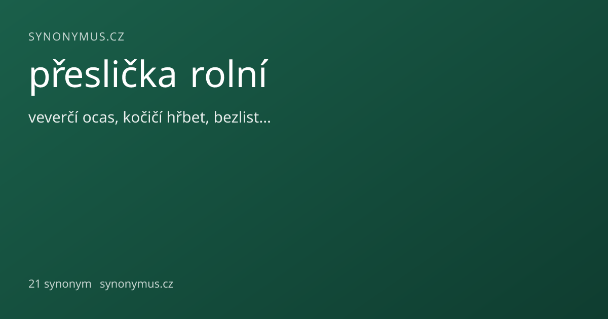 Náhled odkazu: přeslička rolní
