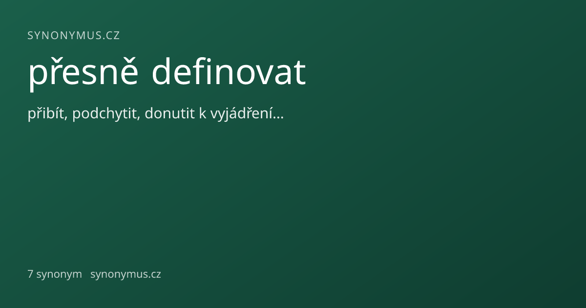 Náhled odkazu: přesně definovat