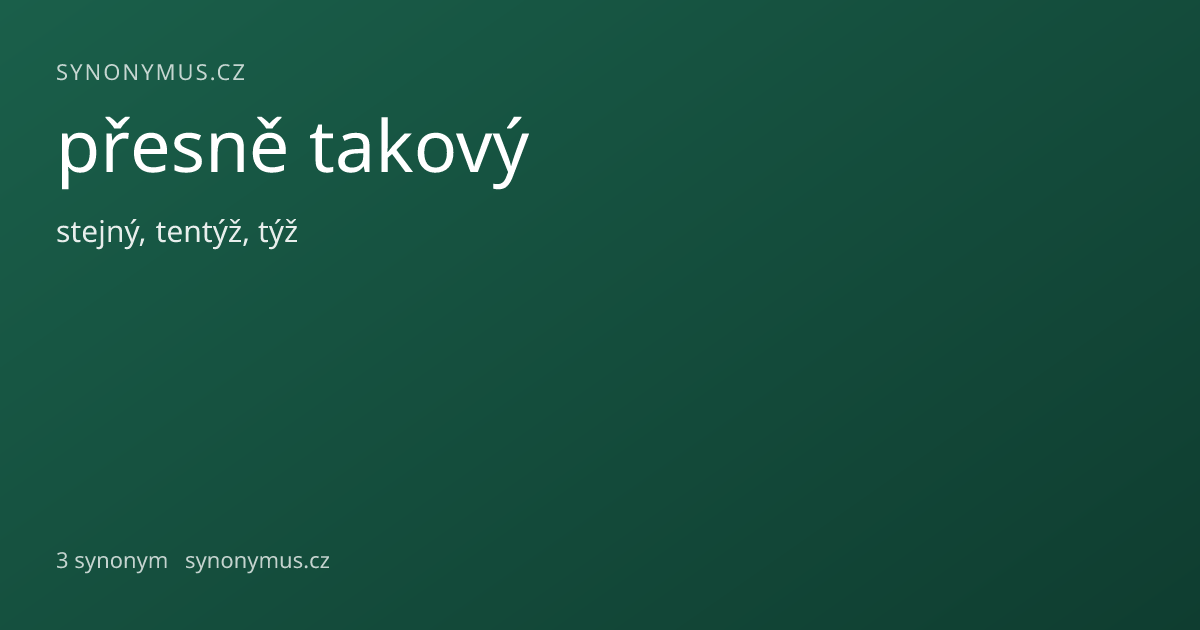 Náhled odkazu: přesně takový