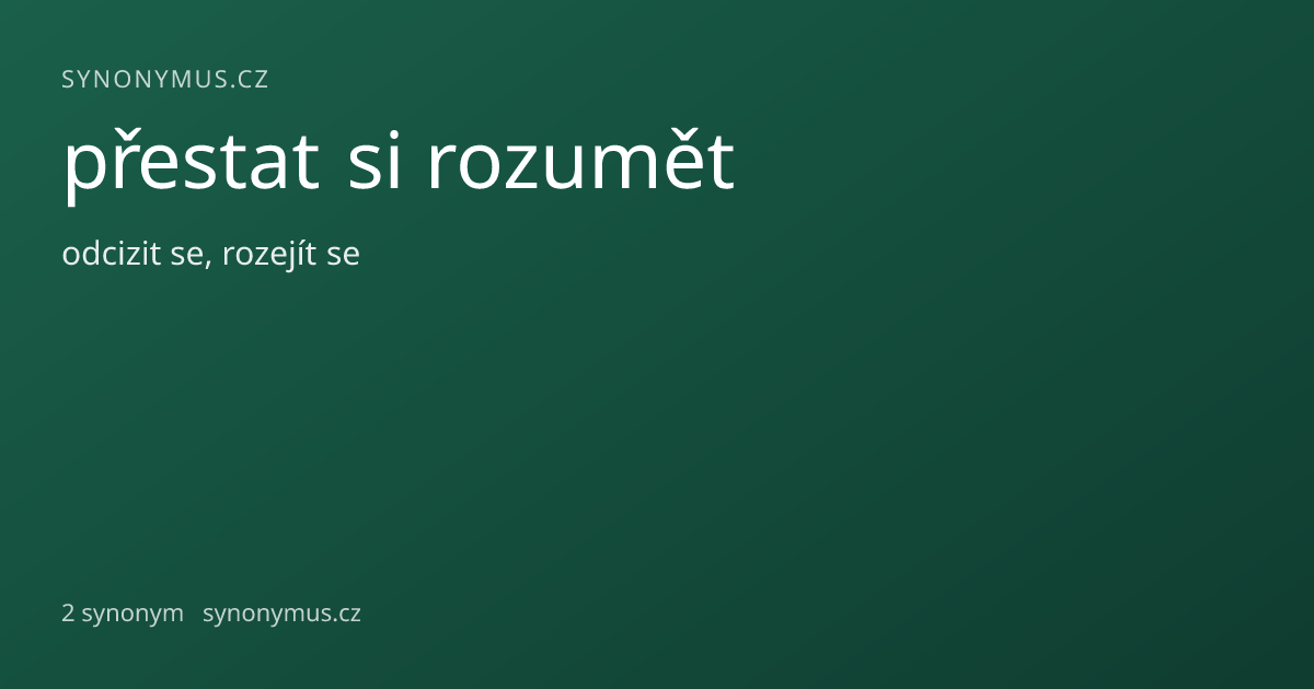 Náhled odkazu: přestat si rozumět