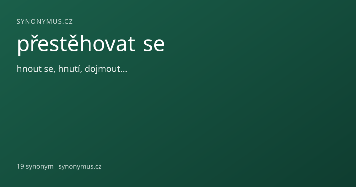 Náhled odkazu: přestěhovat se