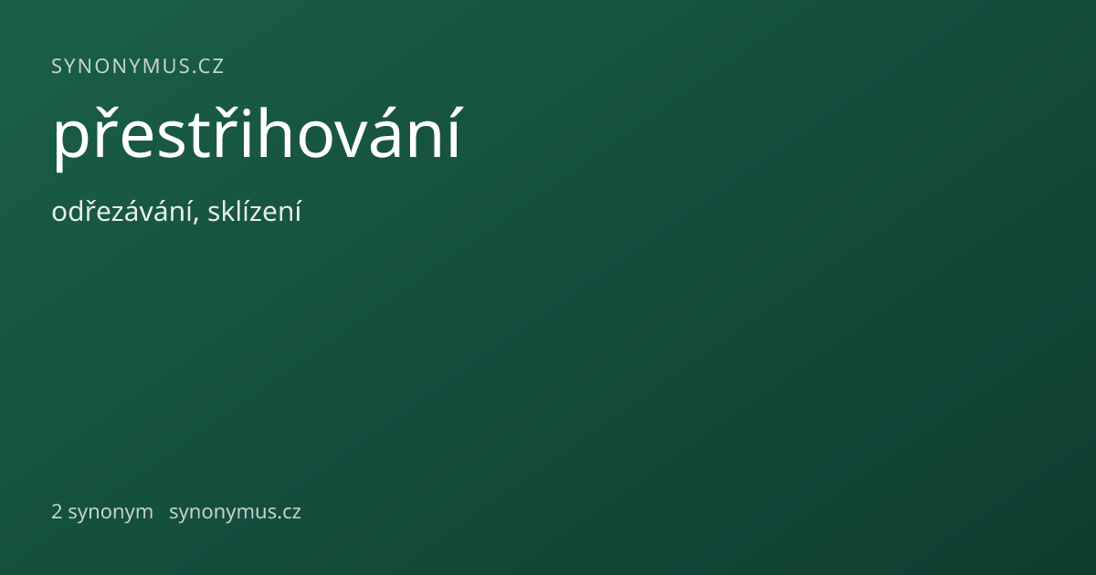 Náhled odkazu: přestřihování