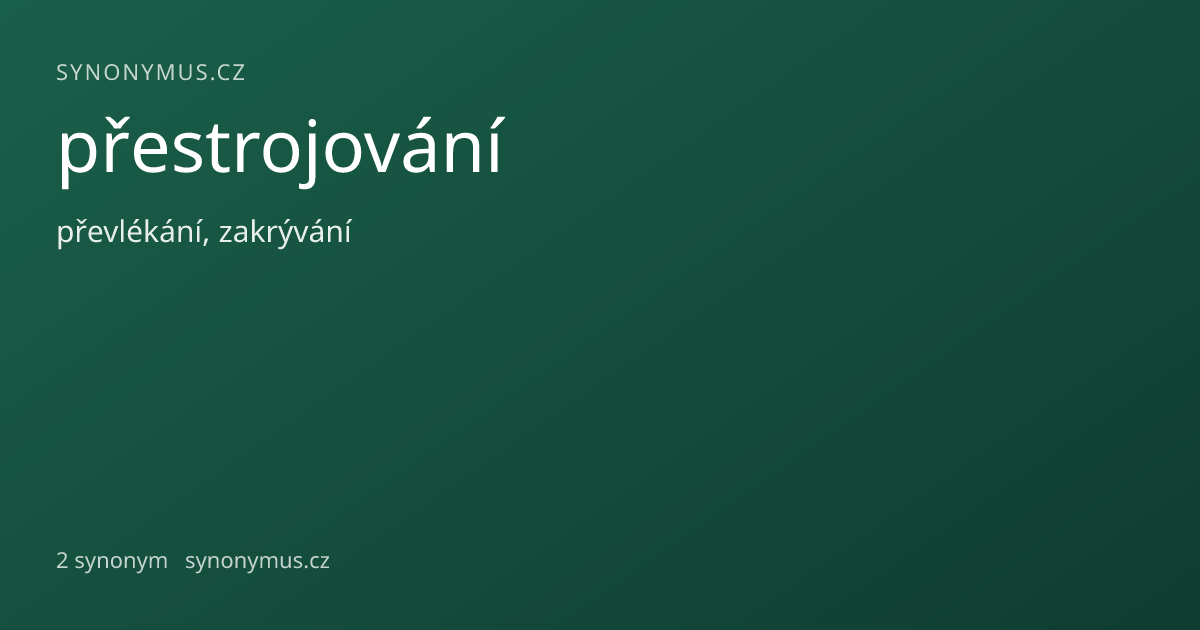 Náhled odkazu: přestrojování