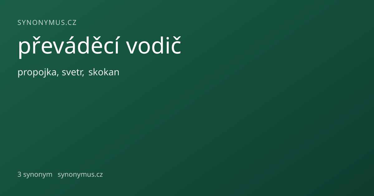 Náhled odkazu: převáděcí vodič