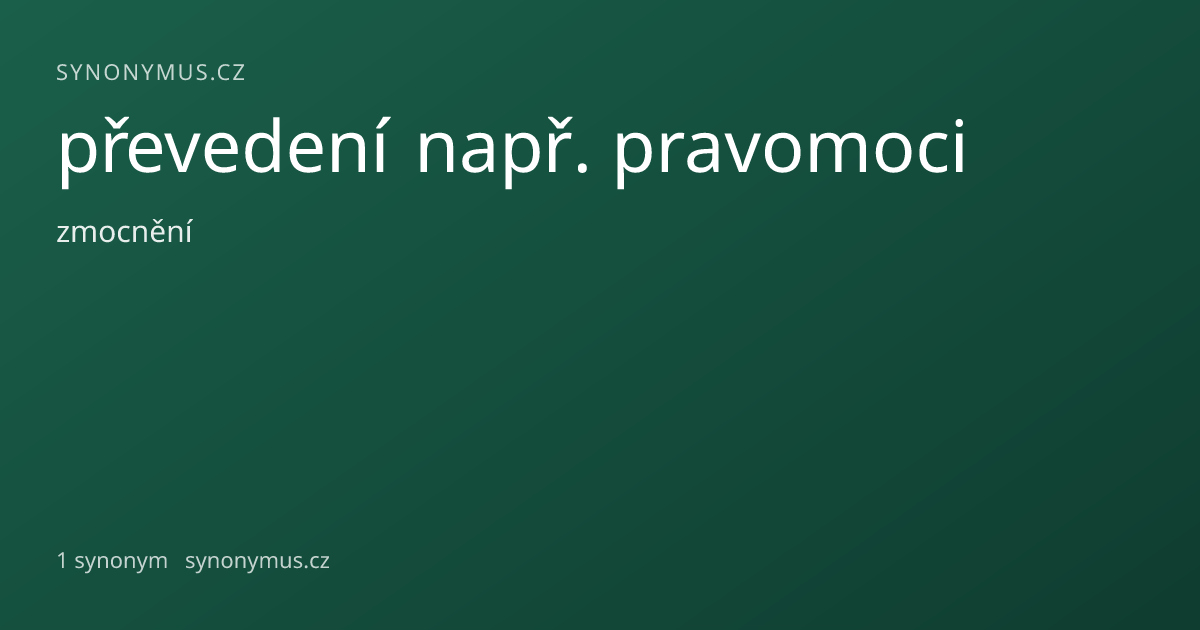 Náhled odkazu: převedení např. pravomoci