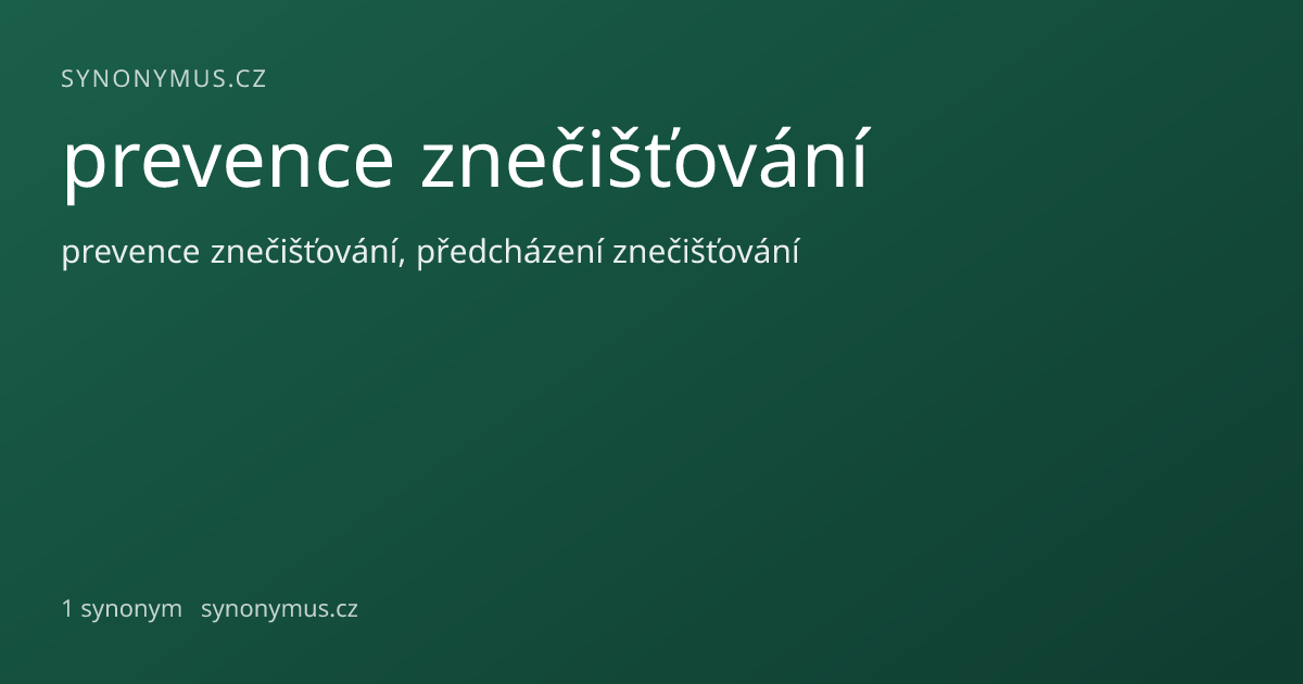 Náhled odkazu: prevence znečišťování