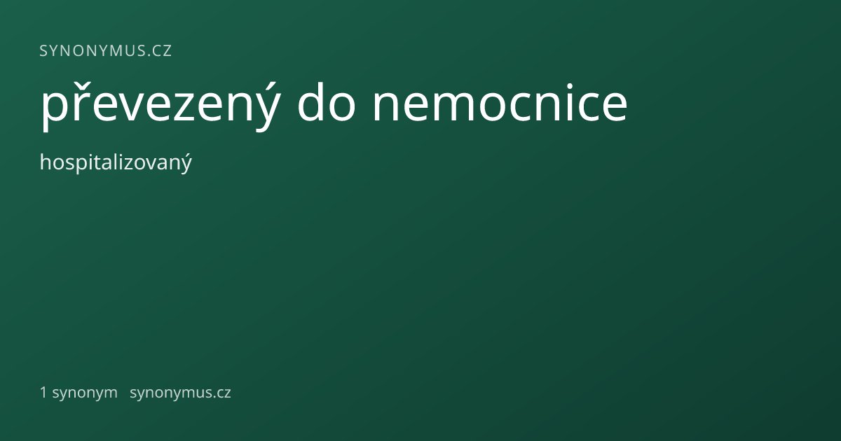 Náhled odkazu: převezený do nemocnice