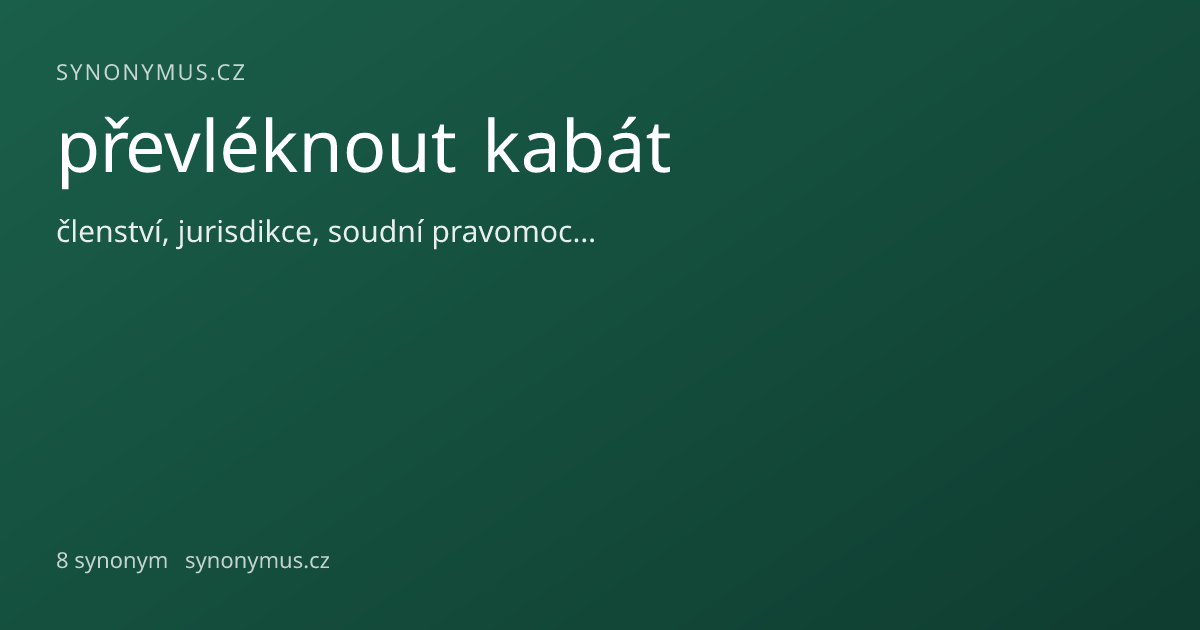 Náhled odkazu: převléknout kabát