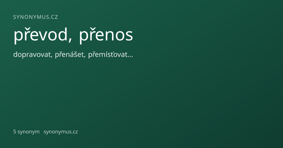 Náhled odkazu: převod, přenos