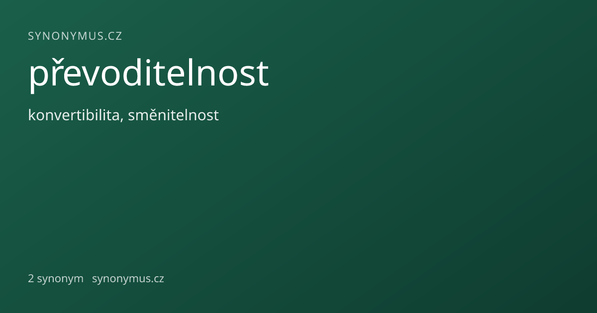 Náhled odkazu: převoditelnost