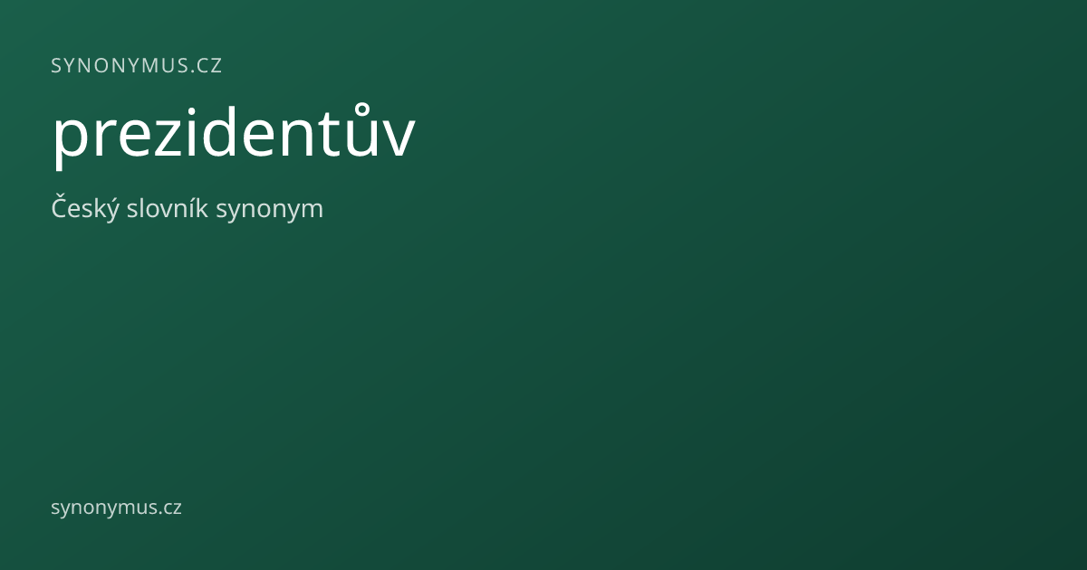Náhled odkazu: prezidentův
