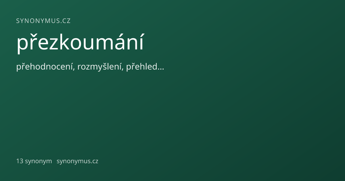 Náhled odkazu: přezkoumání