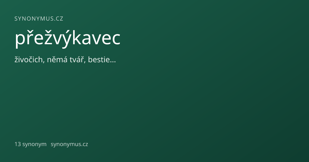 Náhled odkazu: přežvýkavec