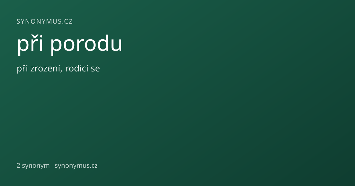 Náhled odkazu: při porodu