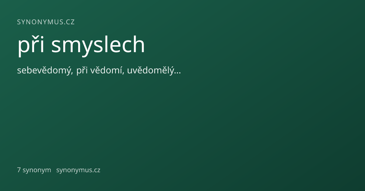 Náhled odkazu: při smyslech