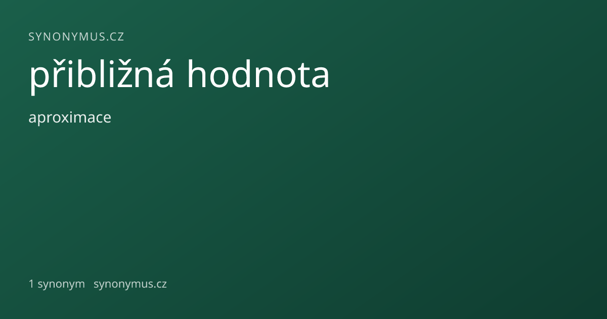 Náhled odkazu: přibližná hodnota