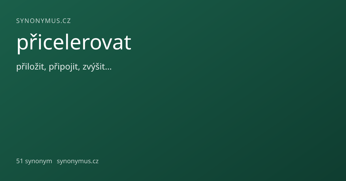 Náhled odkazu: přicelerovat