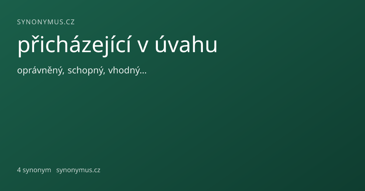 Náhled odkazu: přicházející v úvahu