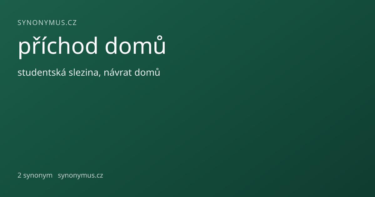 Náhled odkazu: příchod domů