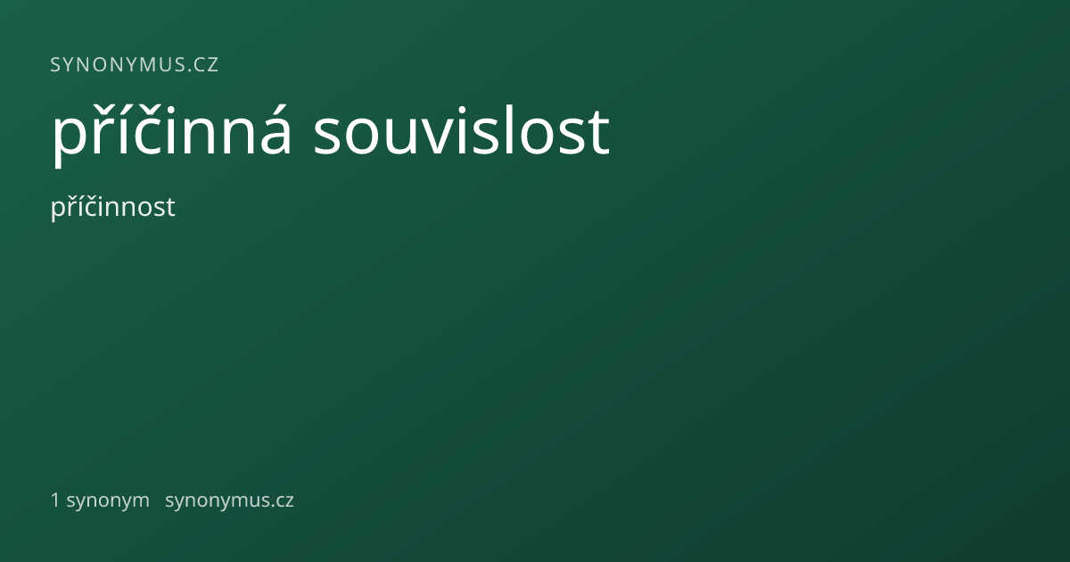 Náhled odkazu: příčinná souvislost