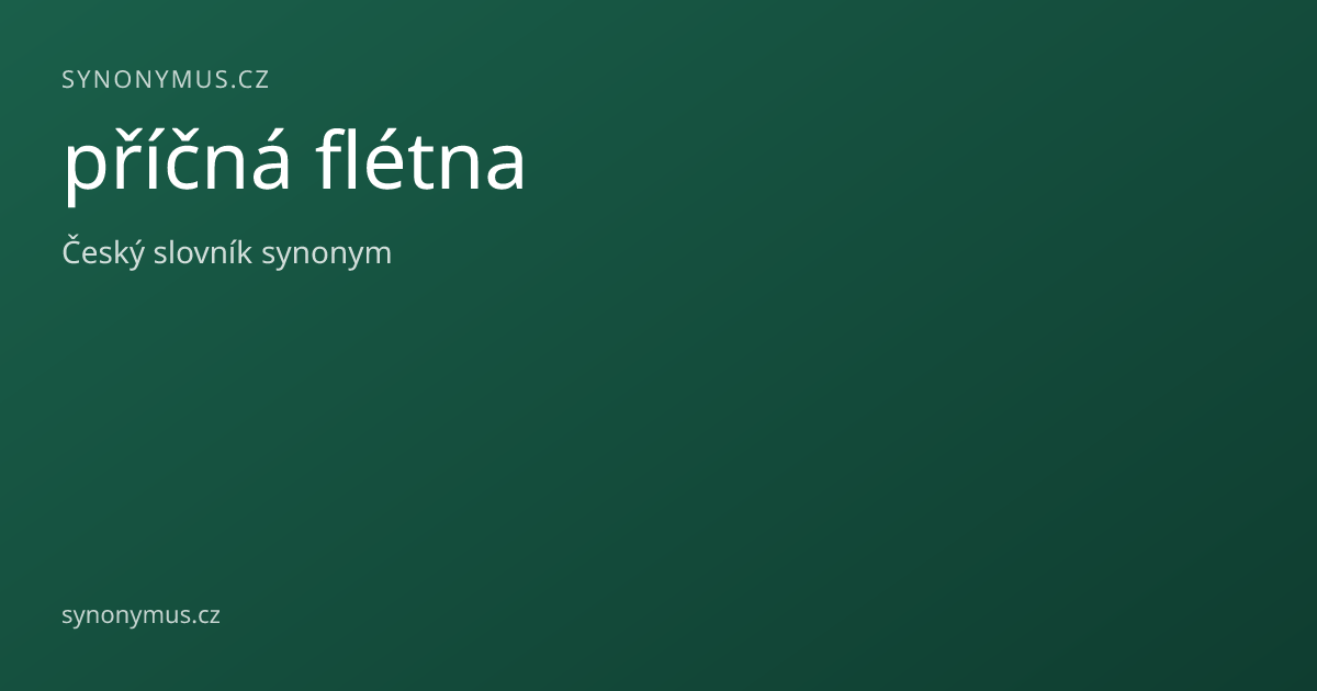 Náhled odkazu: příčná flétna
