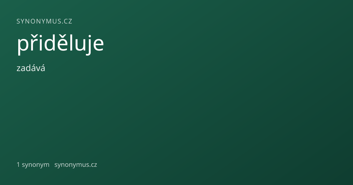 Náhled odkazu: přiděluje