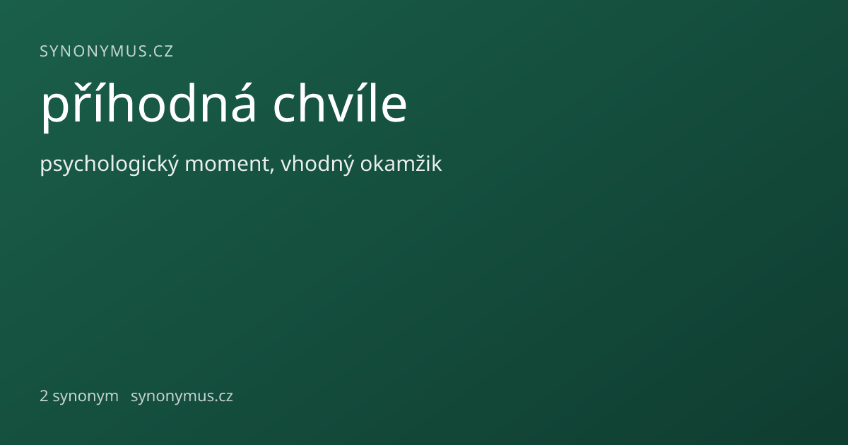 Náhled odkazu: příhodná chvíle