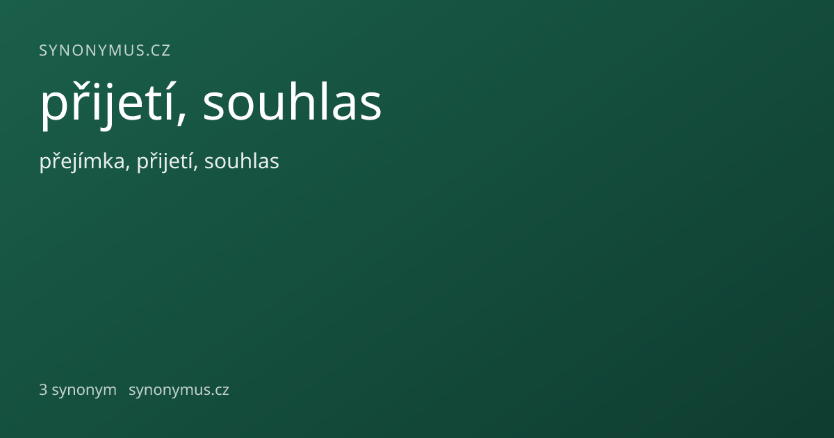 Náhled odkazu: přijetí, souhlas