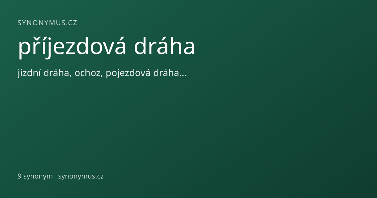 Náhled odkazu: příjezdová dráha