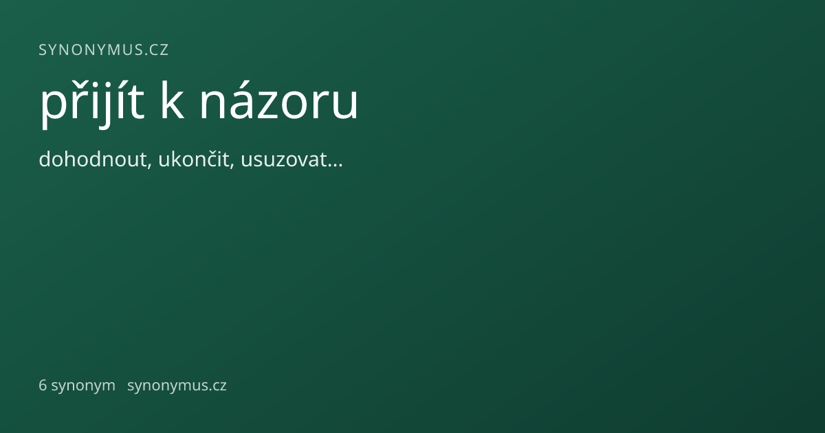 Náhled odkazu: přijít k názoru