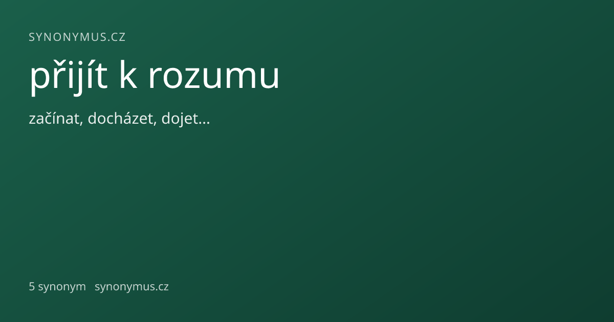 Náhled odkazu: přijít k rozumu