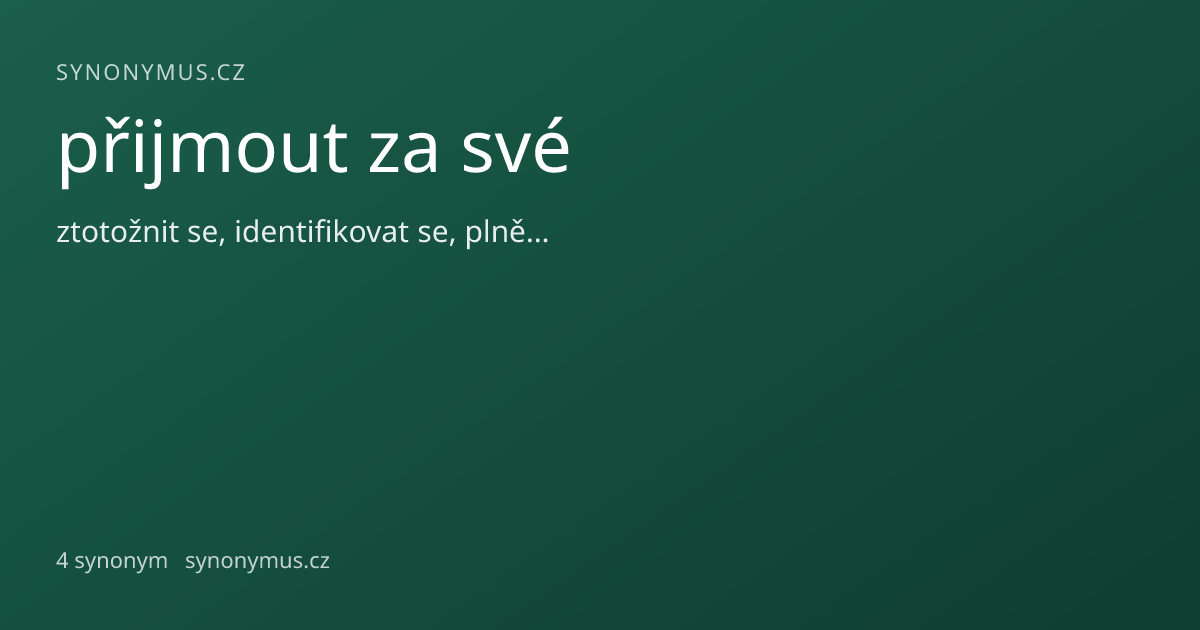 Náhled odkazu: přijmout za své