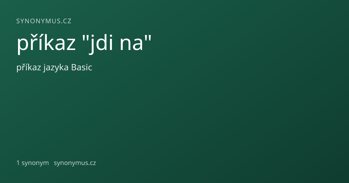 Náhled odkazu: příkaz "jdi na"