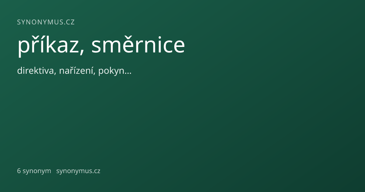 Náhled odkazu: příkaz, směrnice